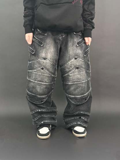 "WINTER ARMOR" Black Cargo Pants-Coordom