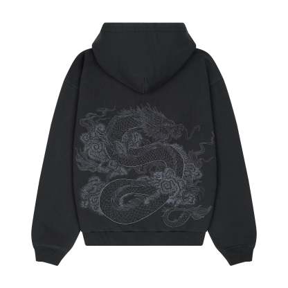 "yakuza v2" Zip Up grey-Coordom