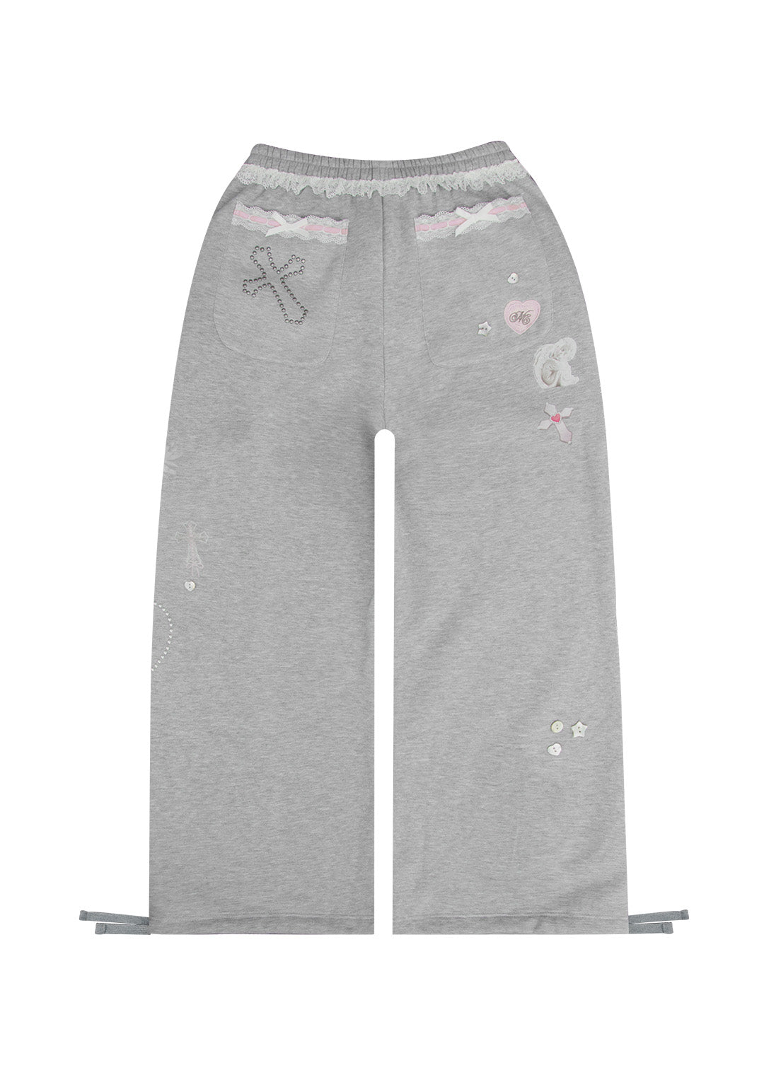 WHISPER OVERSIZED SWEATPANTS GREY MARL-Coordom