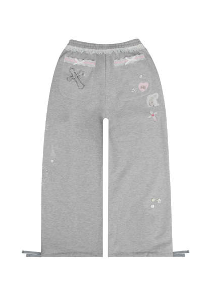 WHISPER OVERSIZED SWEATPANTS GREY MARL-Coordom