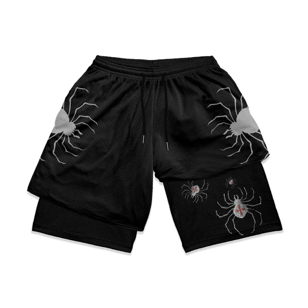 Spider Gym Shorts-Coordom