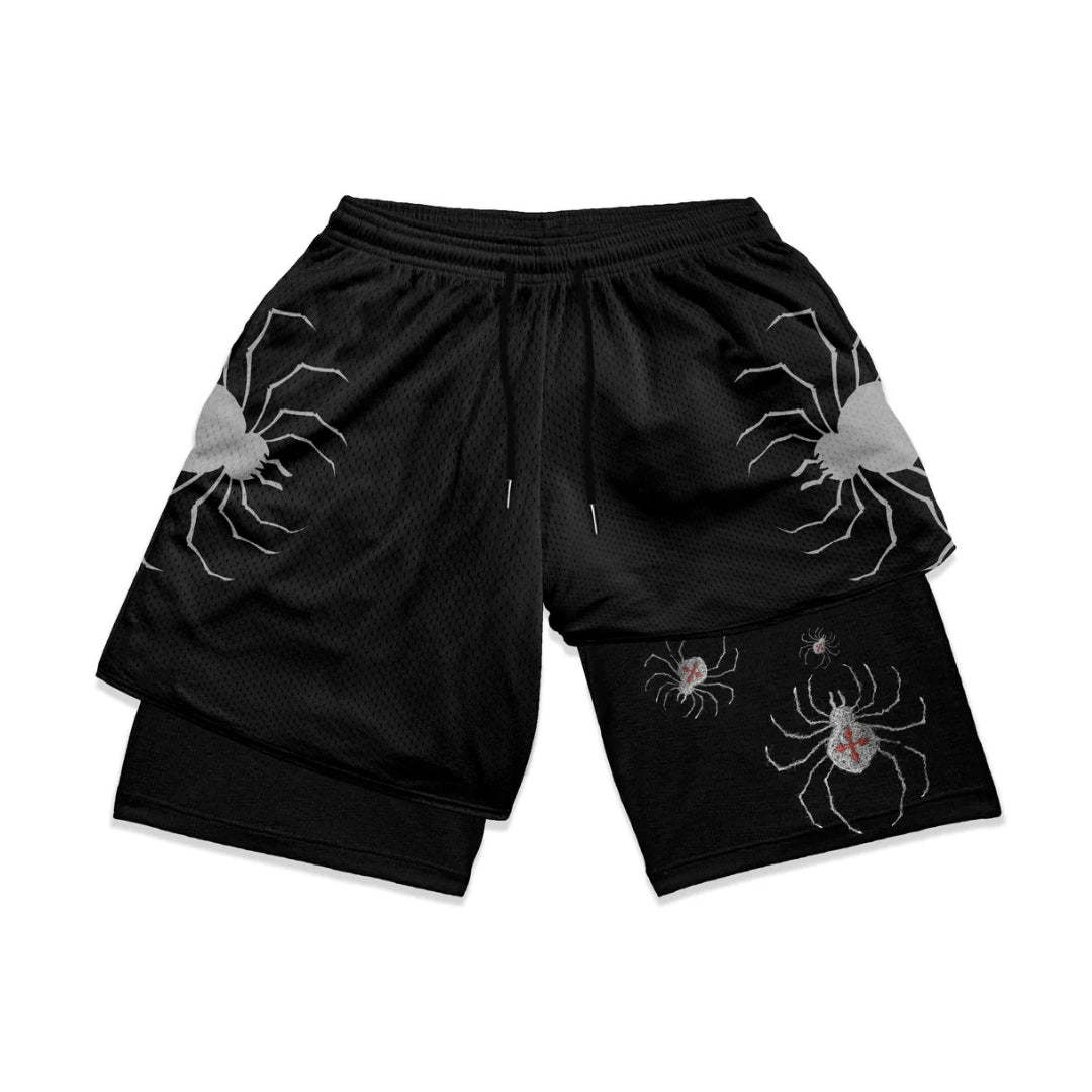 Spider Gym Shorts-Coordom