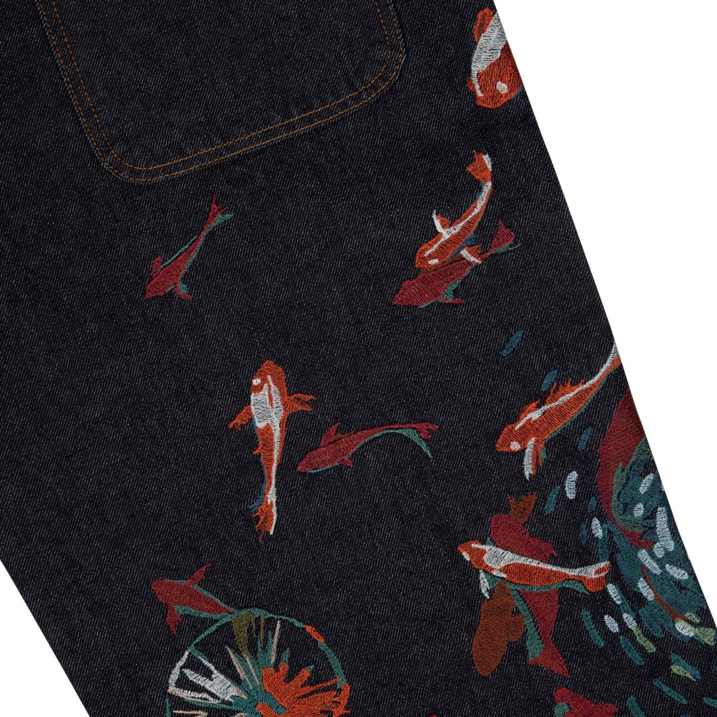 "koi pond" indigo raw Denim-Coordom