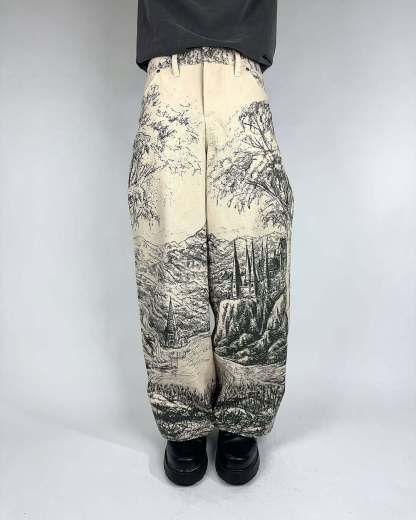 HELLLEVEL FULL PRINT PANTS-Coordom