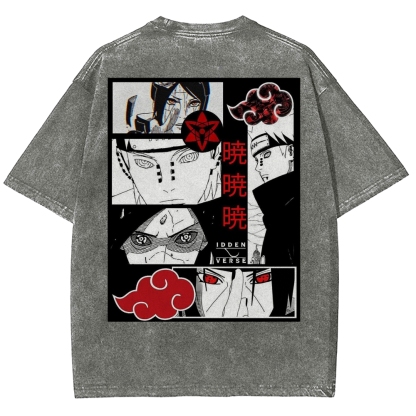 Naruto Unisex Fit Washed T-Shirt 2502003553-Coordom