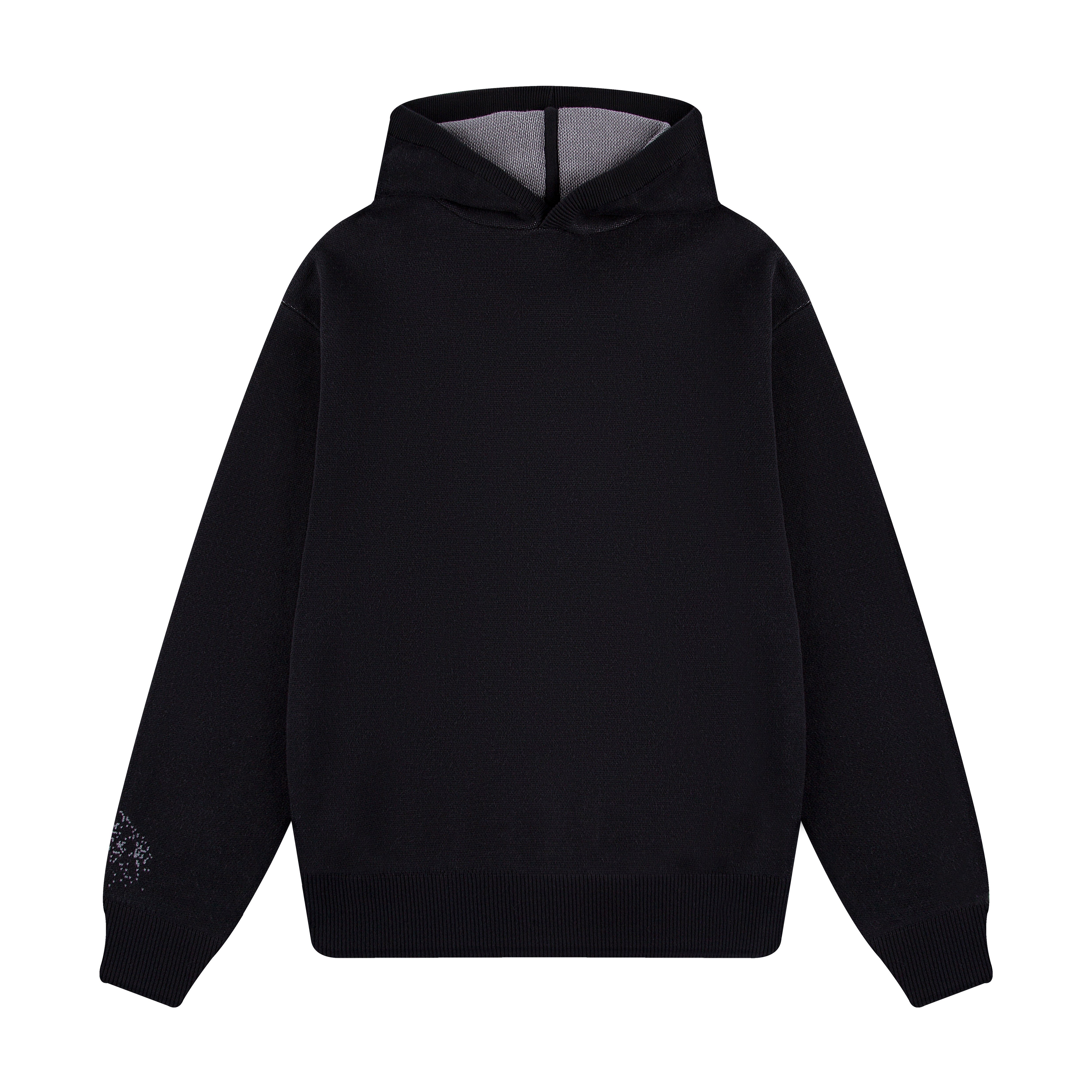 "awakening" knit Hoodie black-Coordom