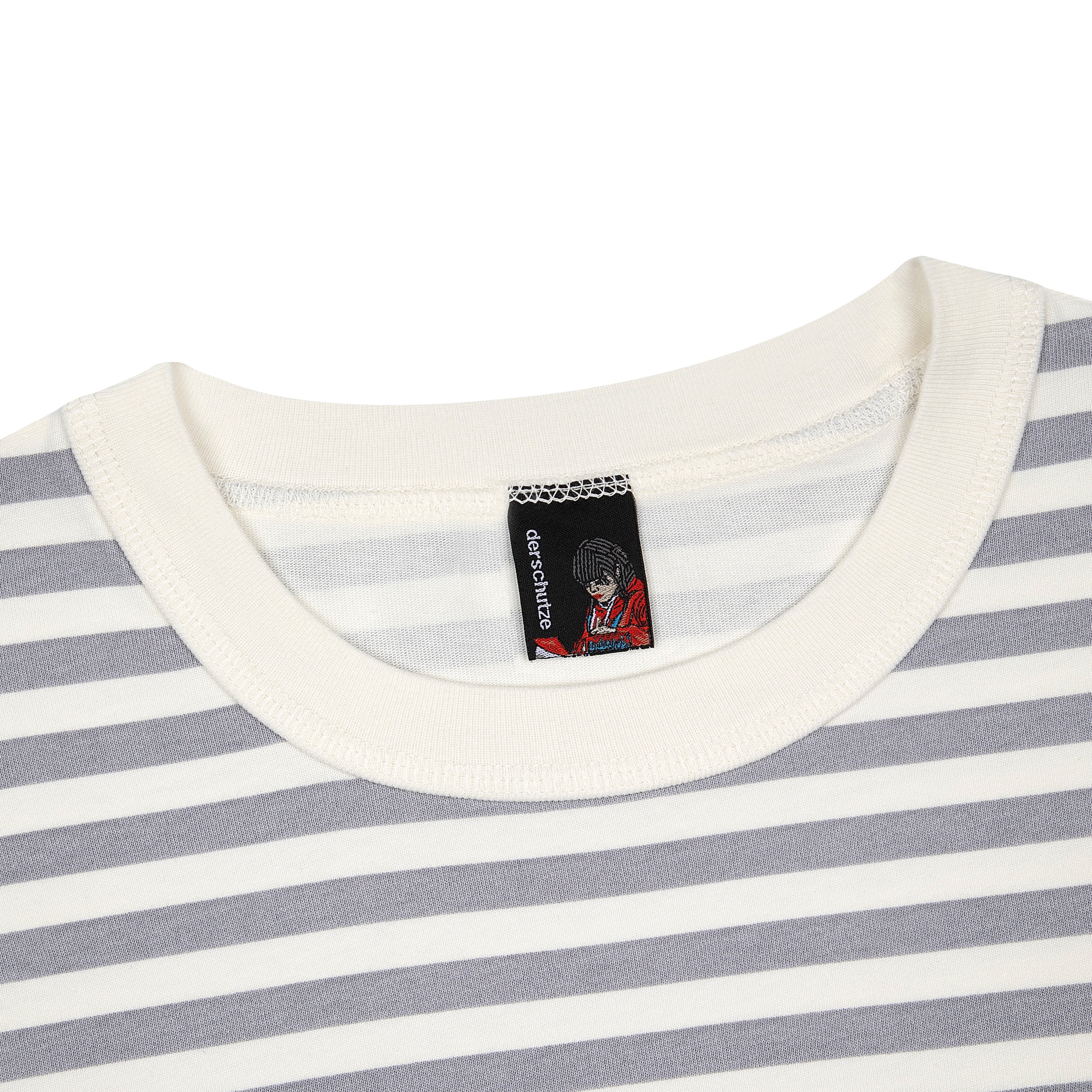 "koi" T Shirt grey striped-Coordom
