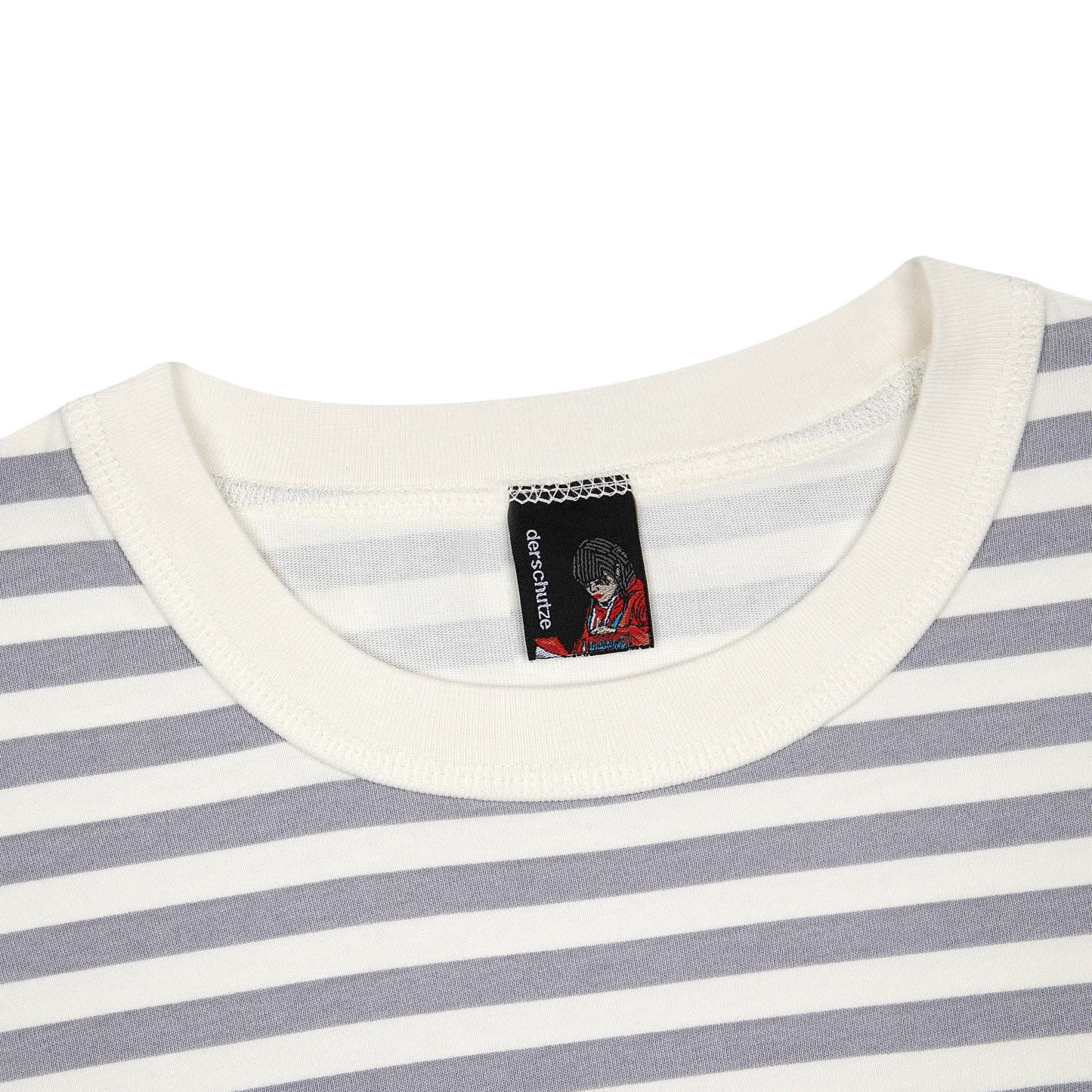 "koi" T Shirt grey striped-Coordom