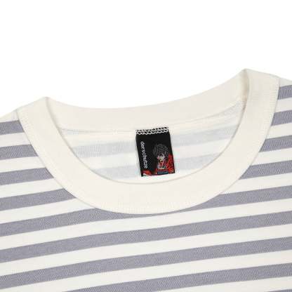 "koi" T Shirt grey striped-Coordom