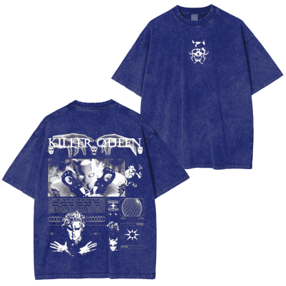 Killer Queen JoJo Vintage Unisex Washed T-Shirt-Coordom