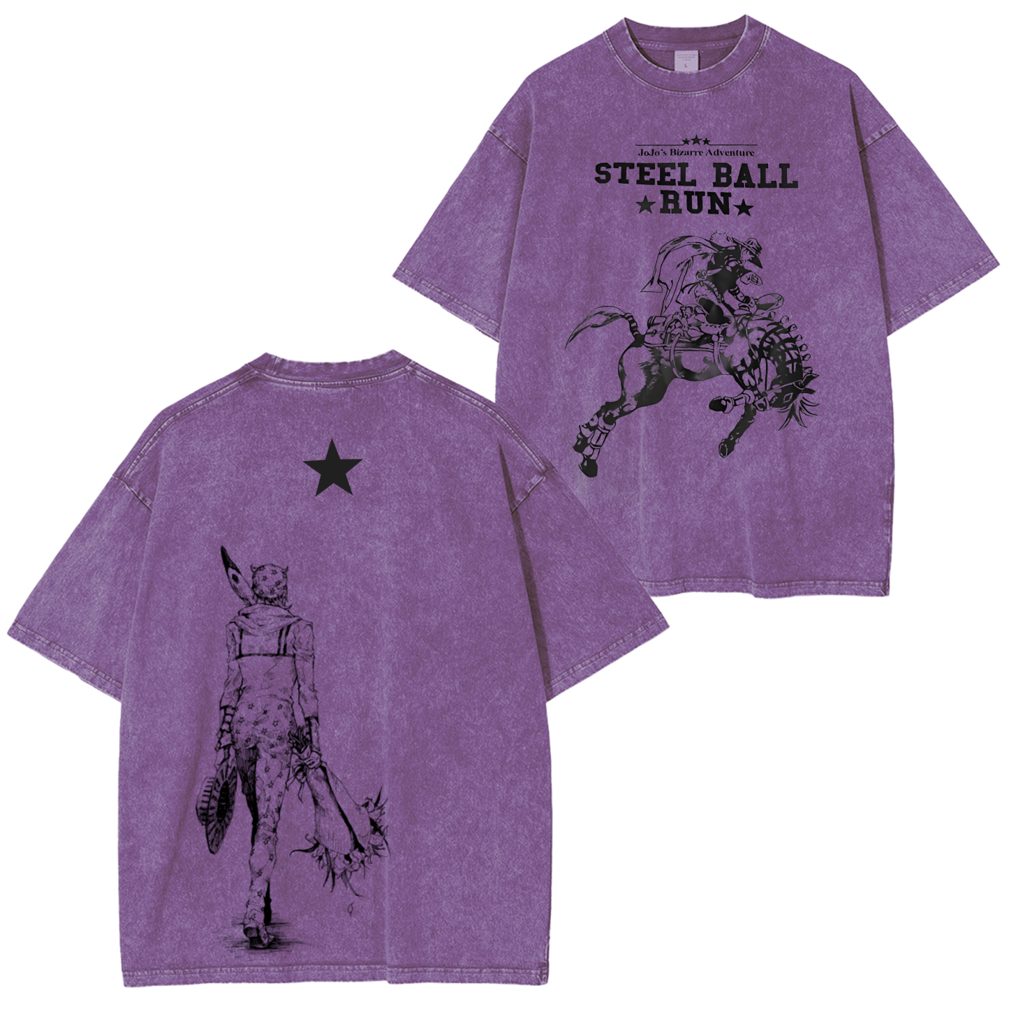 Jojo's Bizarre Vintage Unisex Washed T-Shirt-Coordom