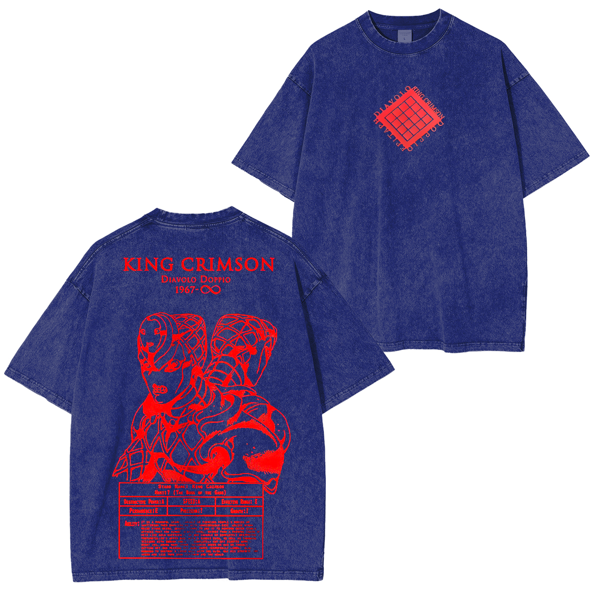 JoJo's Bizarre Adventure Vintage Washed Unisex T-Shirt-Coordom
