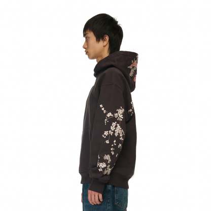 Yakuza Graphic Hoodie | Brown Streetwear Oversized Sweatshirt-Coordom