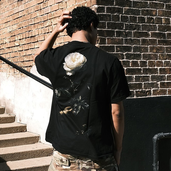 Blooming Solitude Printed Men's Washed Tee-Coordom
