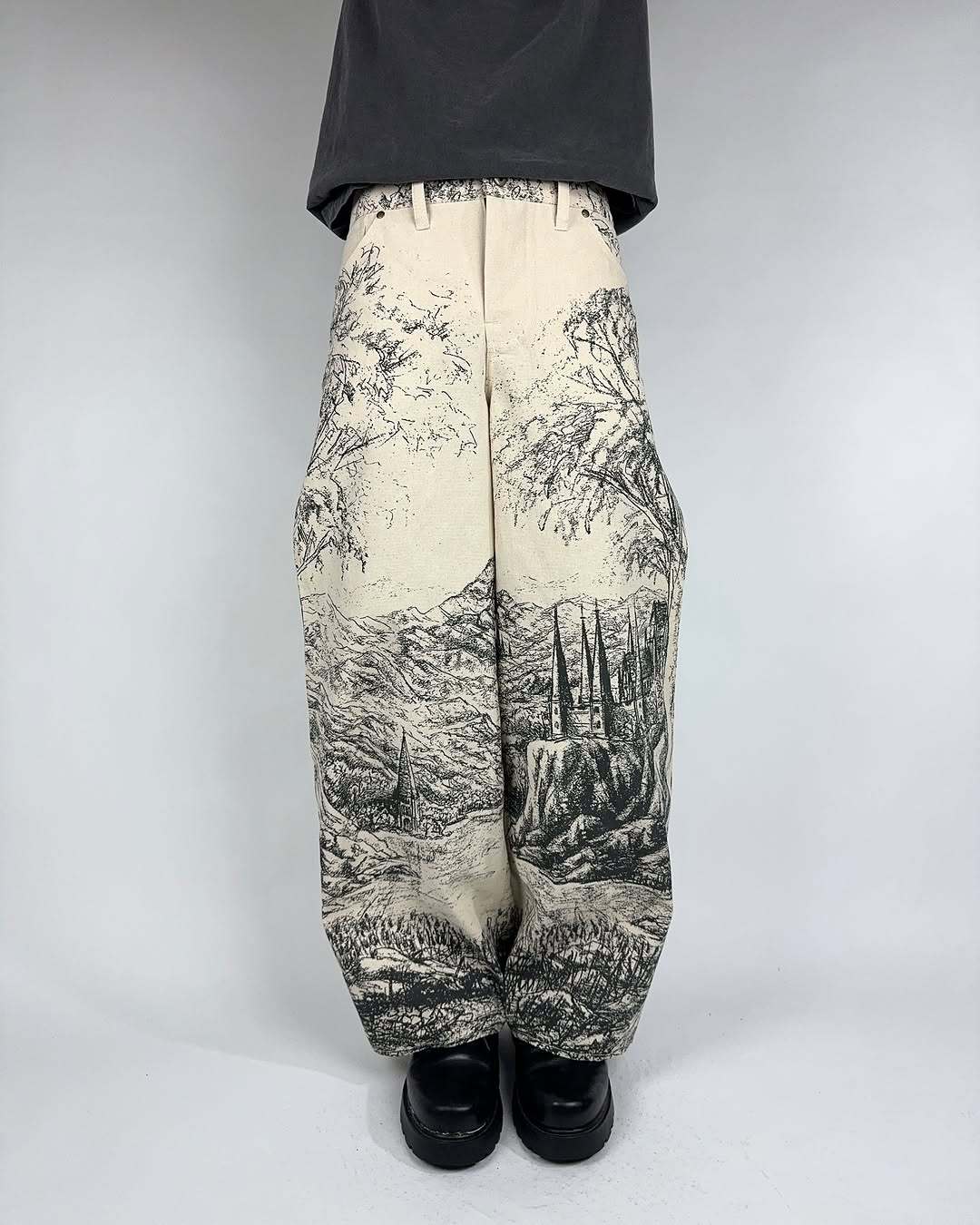 HELLLEVEL FULL PRINT PANTS-Coordom