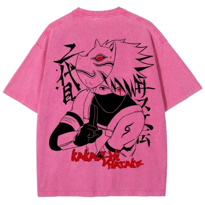 Naturo Kakashi Hatake Unisex Fit Washed T-Shirt 2505011258-Coordom