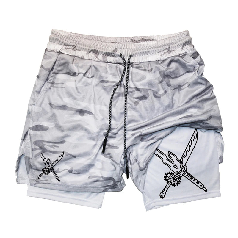 Double Sword Gym Shorts-Coordom