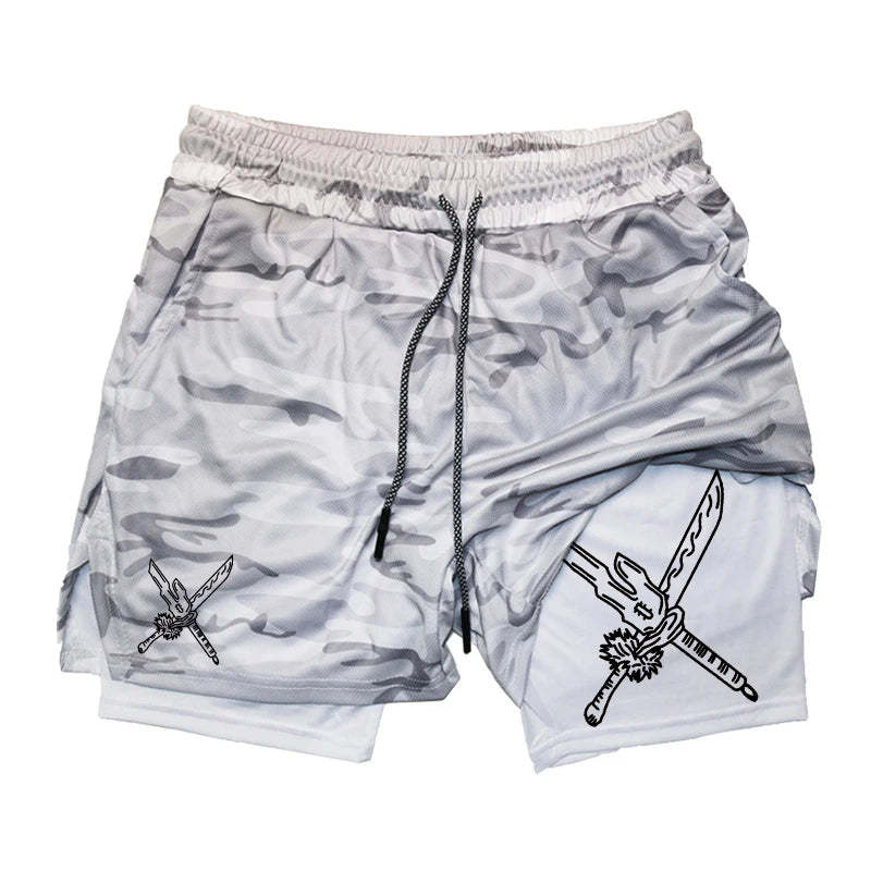 Double Sword Gym Shorts-Coordom