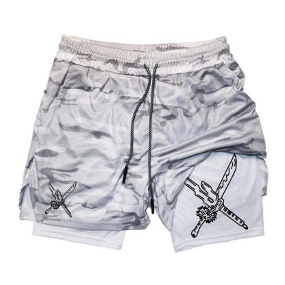 Double Sword Gym Shorts-Coordom