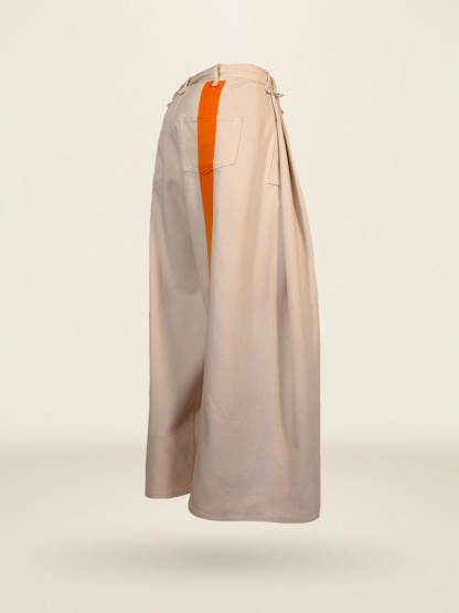 COLOR-BLOCK PLEATED TROUSERS-Coordom
