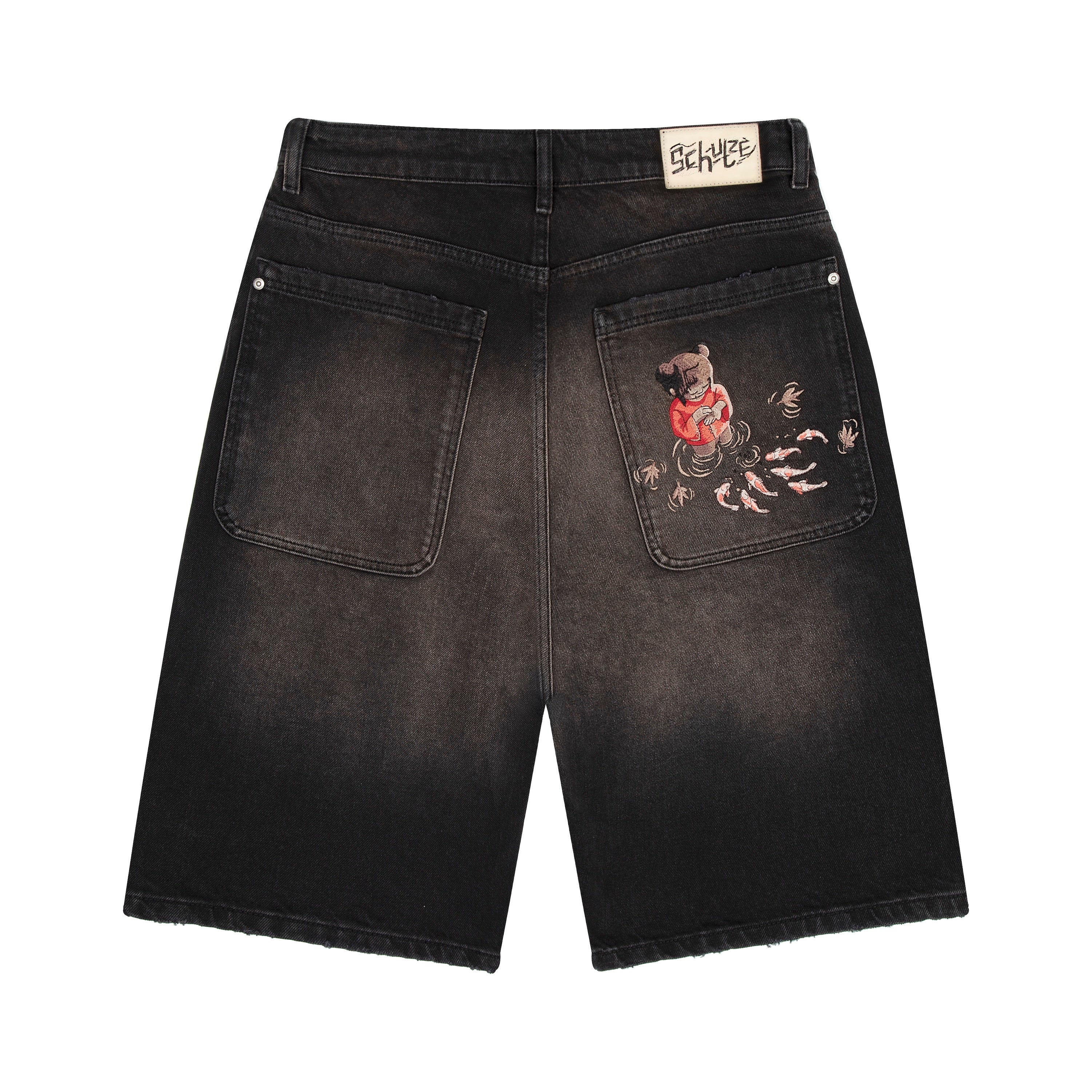 "koi fish v2" Jorts black-Coordom