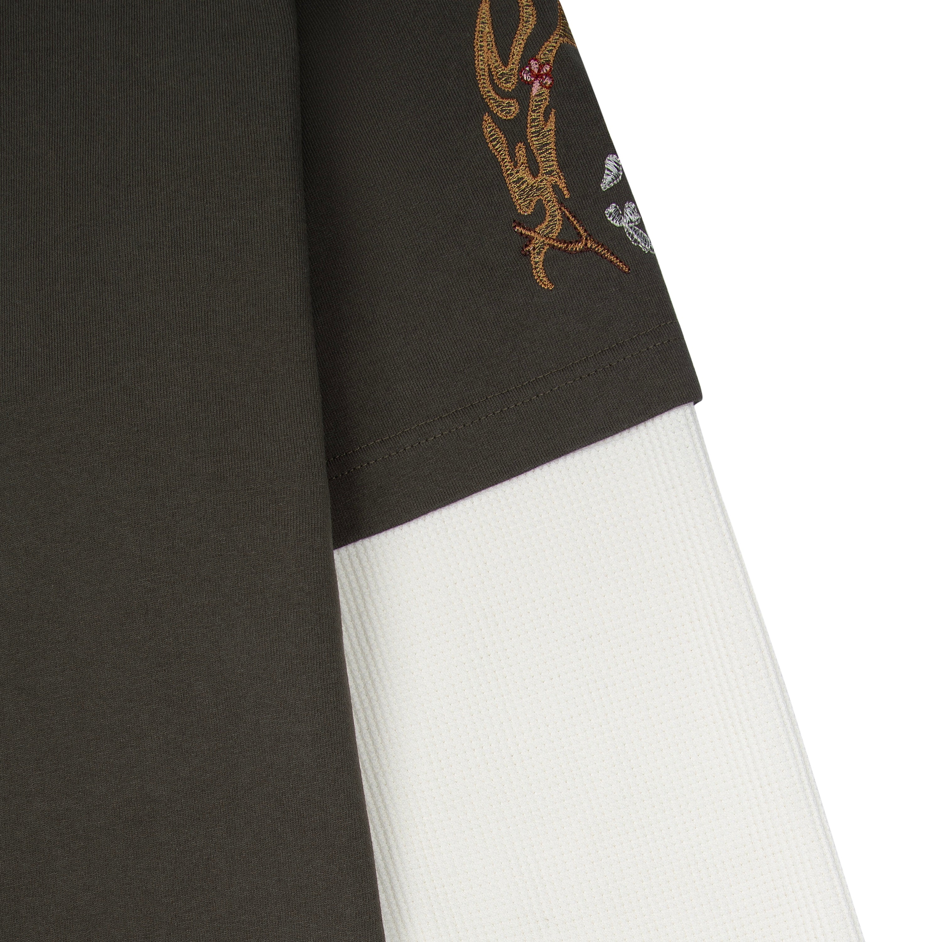 "yakuza" layered Longsleeve khaki-Coordom