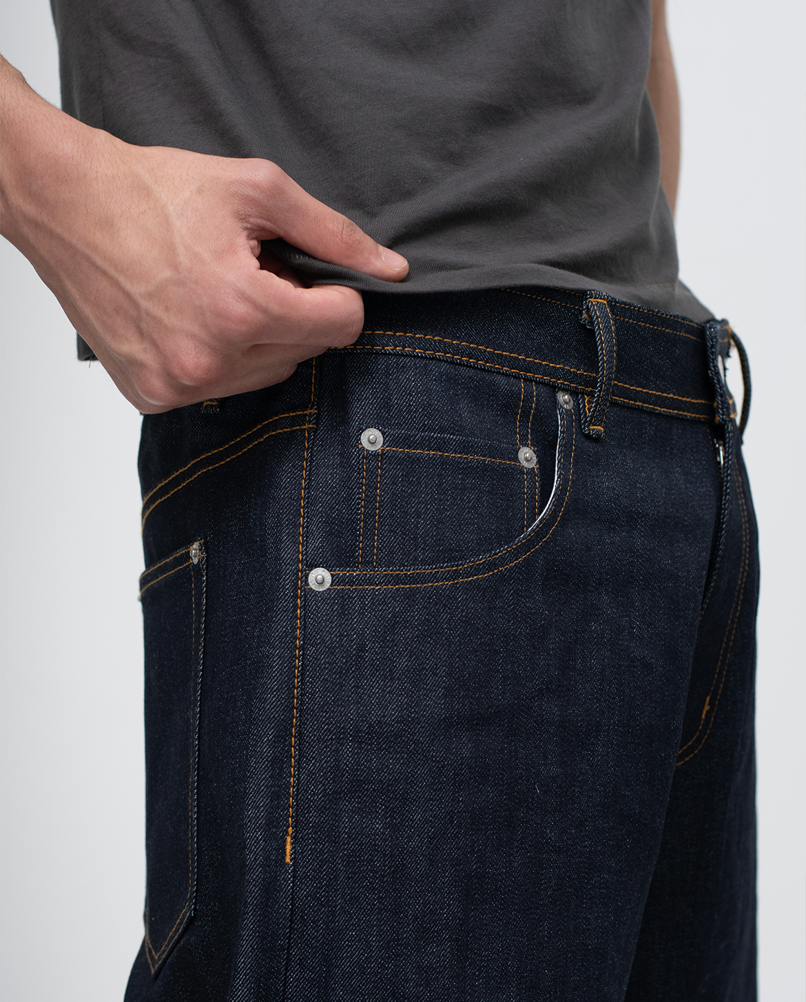 OKAYAMA RAW SELVEDGE BAGGY JEANS-Coordom