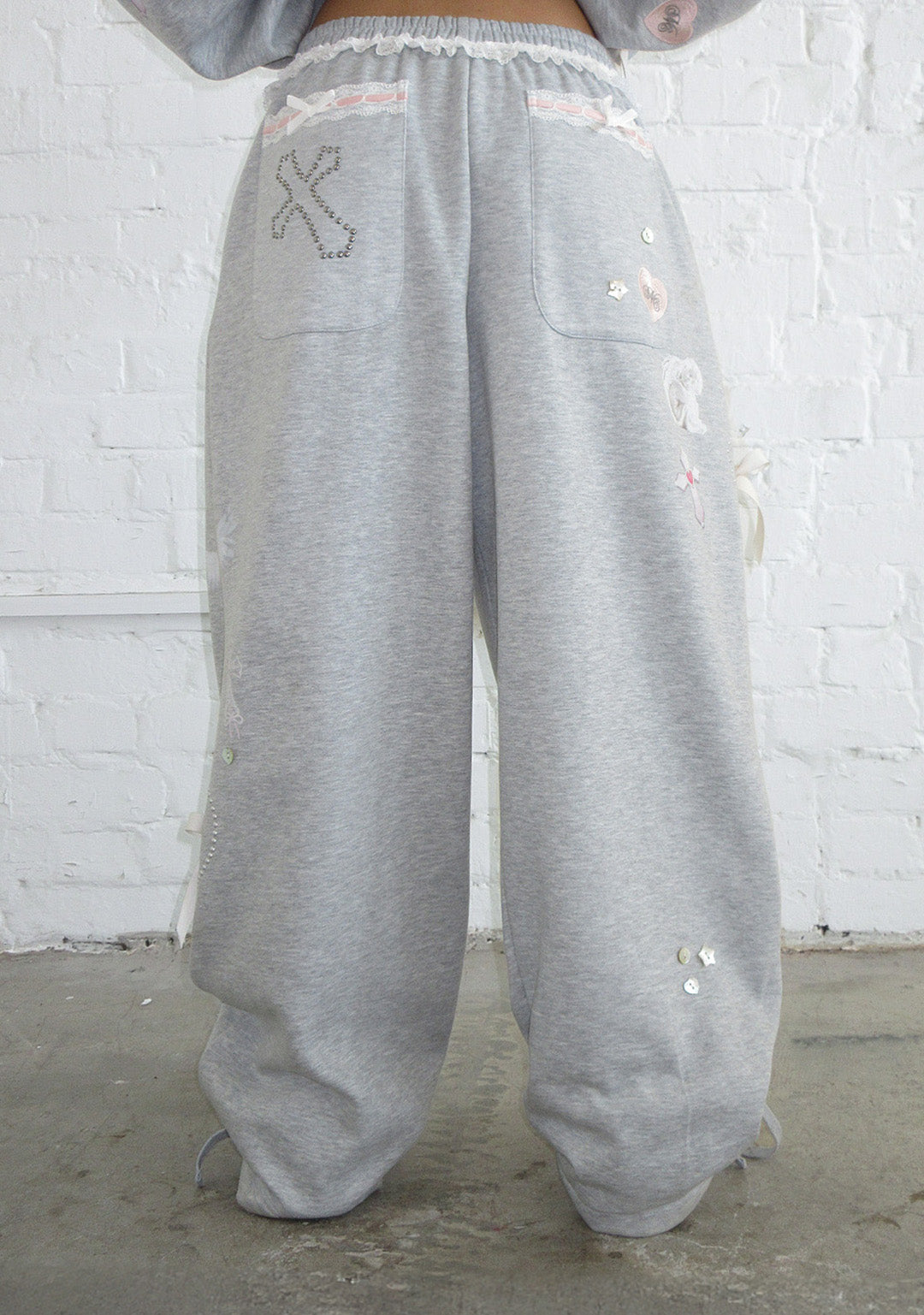WHISPER OVERSIZED SWEATPANTS GREY MARL-Coordom