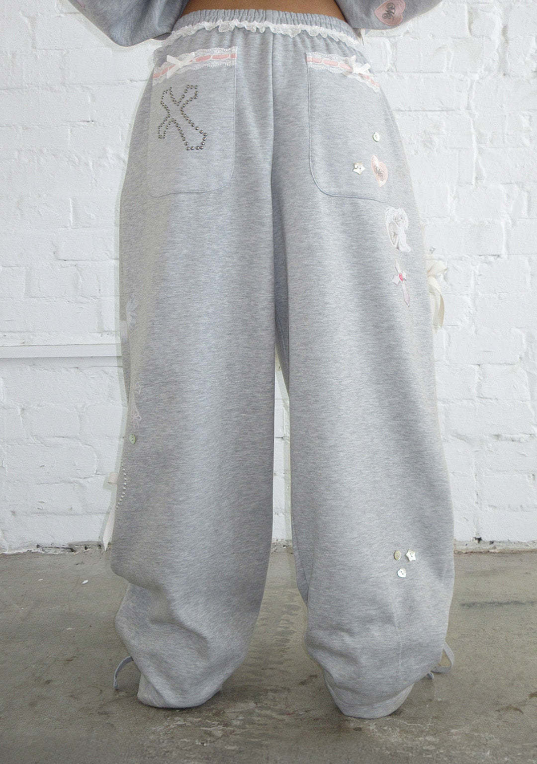 WHISPER OVERSIZED SWEATPANTS GREY MARL-Coordom