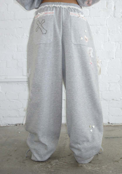 WHISPER OVERSIZED SWEATPANTS GREY MARL-Coordom
