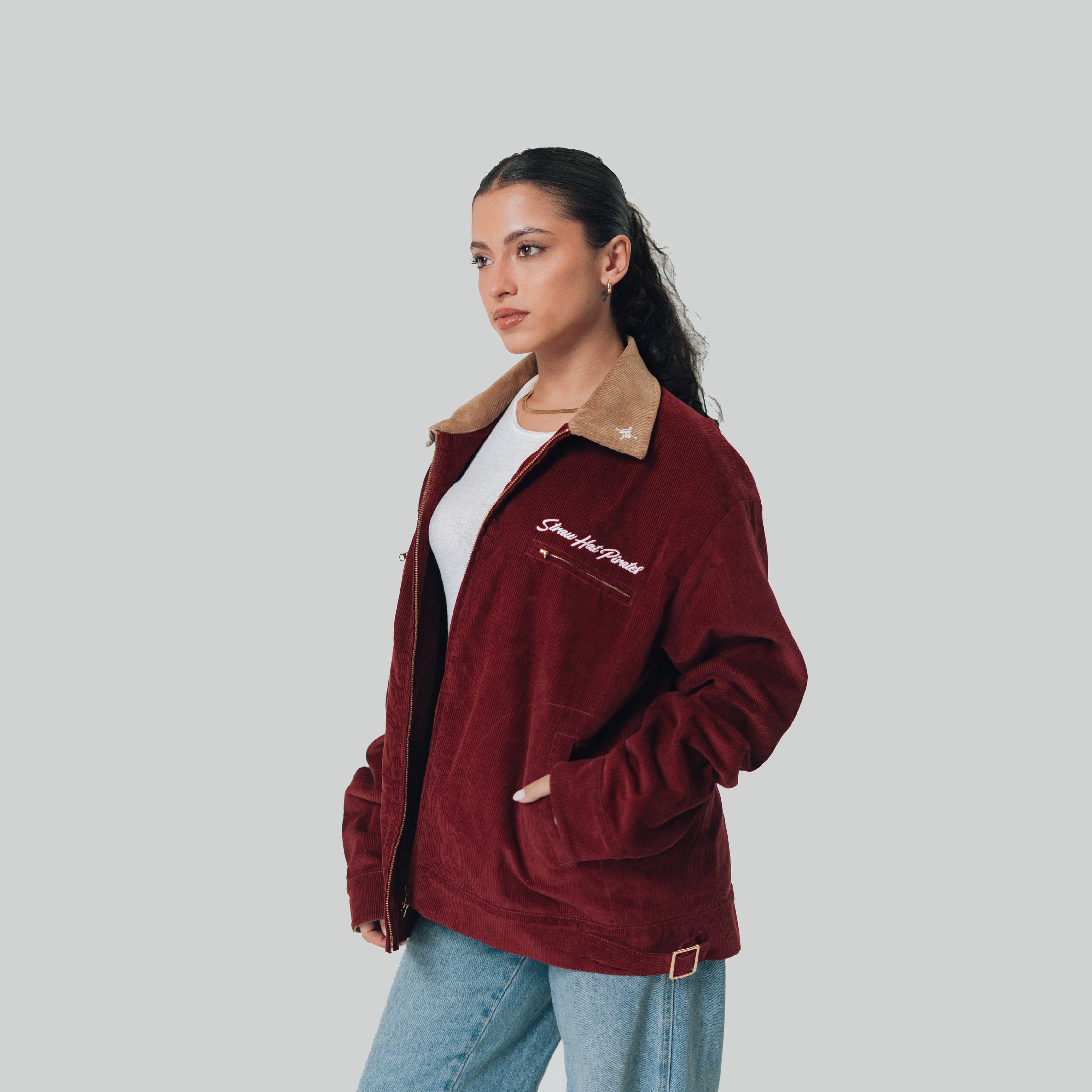 Straw Hats Corduroy Jacket-Coordom