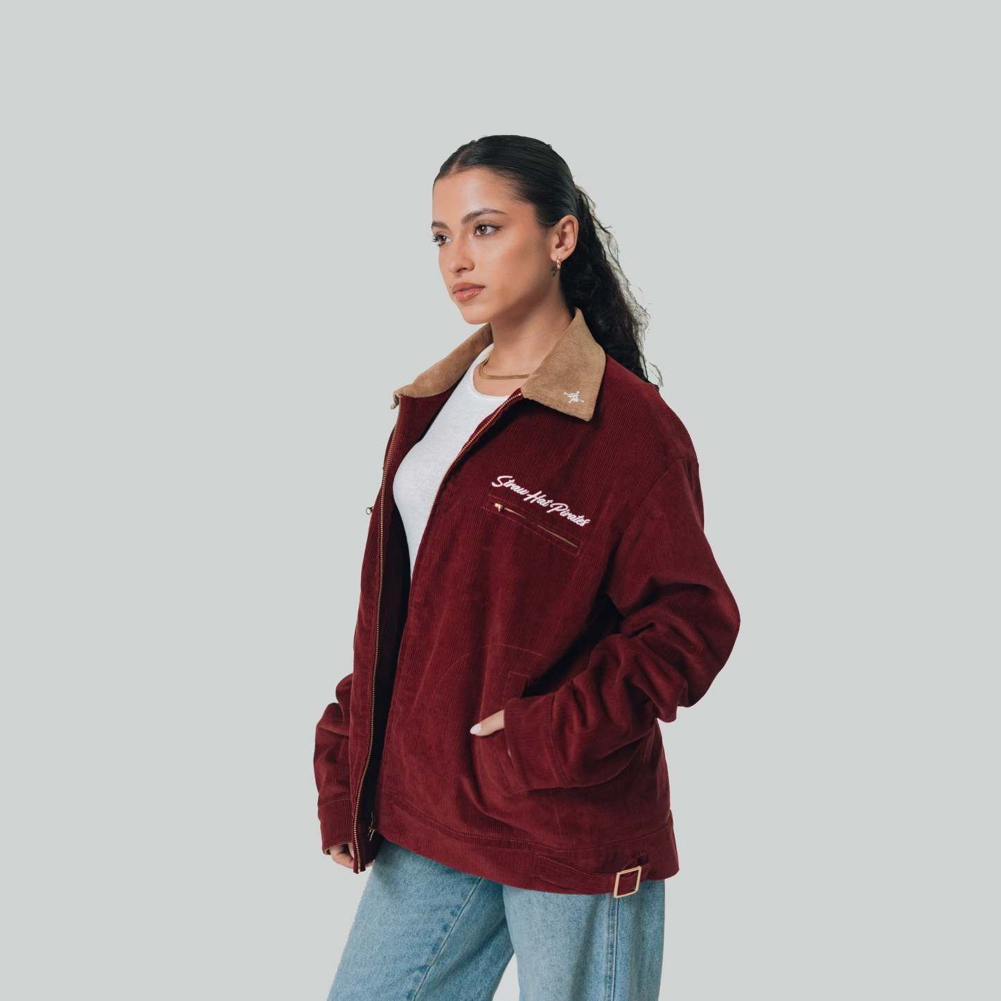 Straw Hats Corduroy Jacket-Coordom