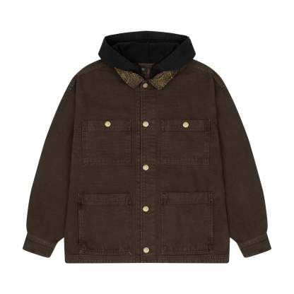 "yakuza" brown washed denim Jacket-Coordom