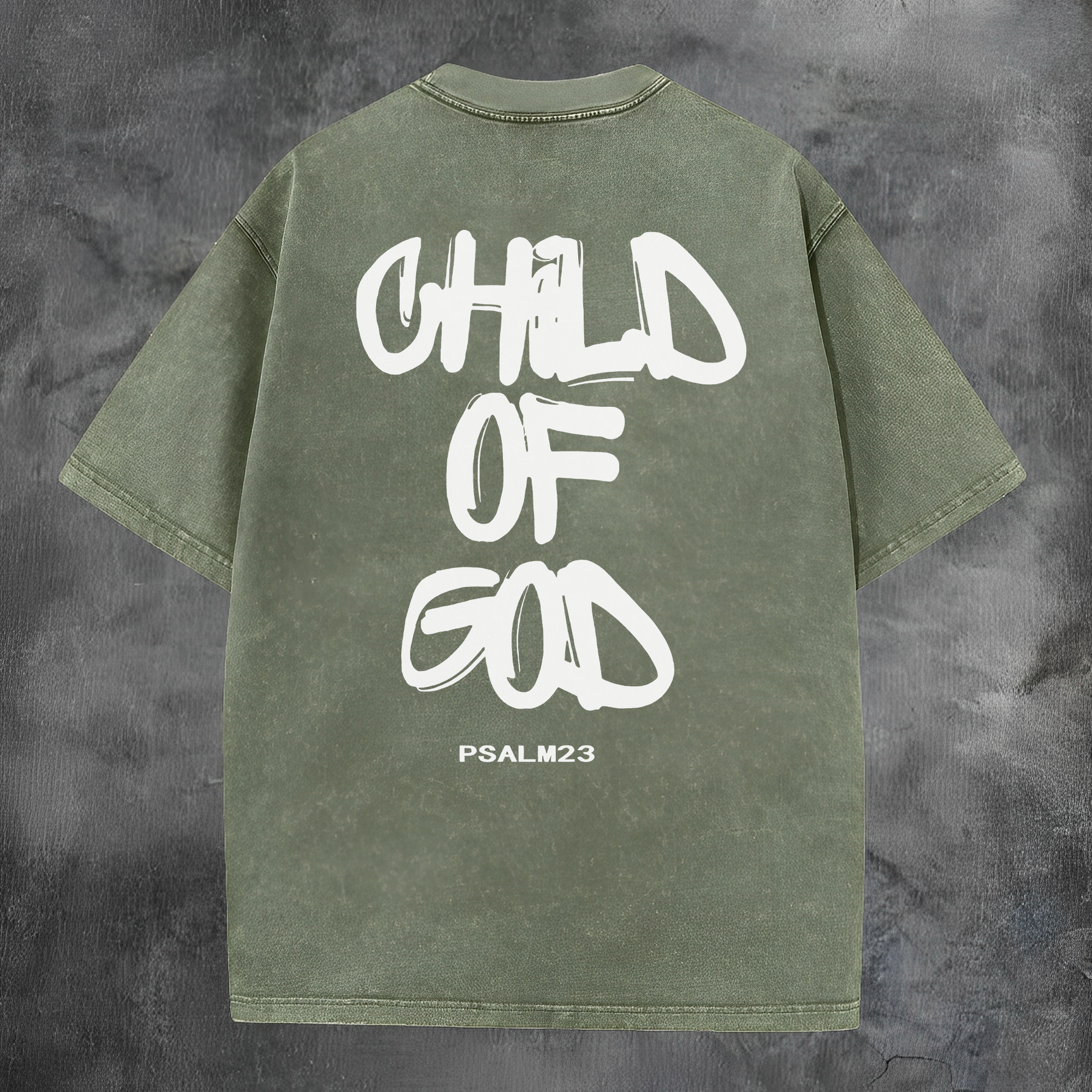 Child Of God Printed Men's Washed Tee-Coordom