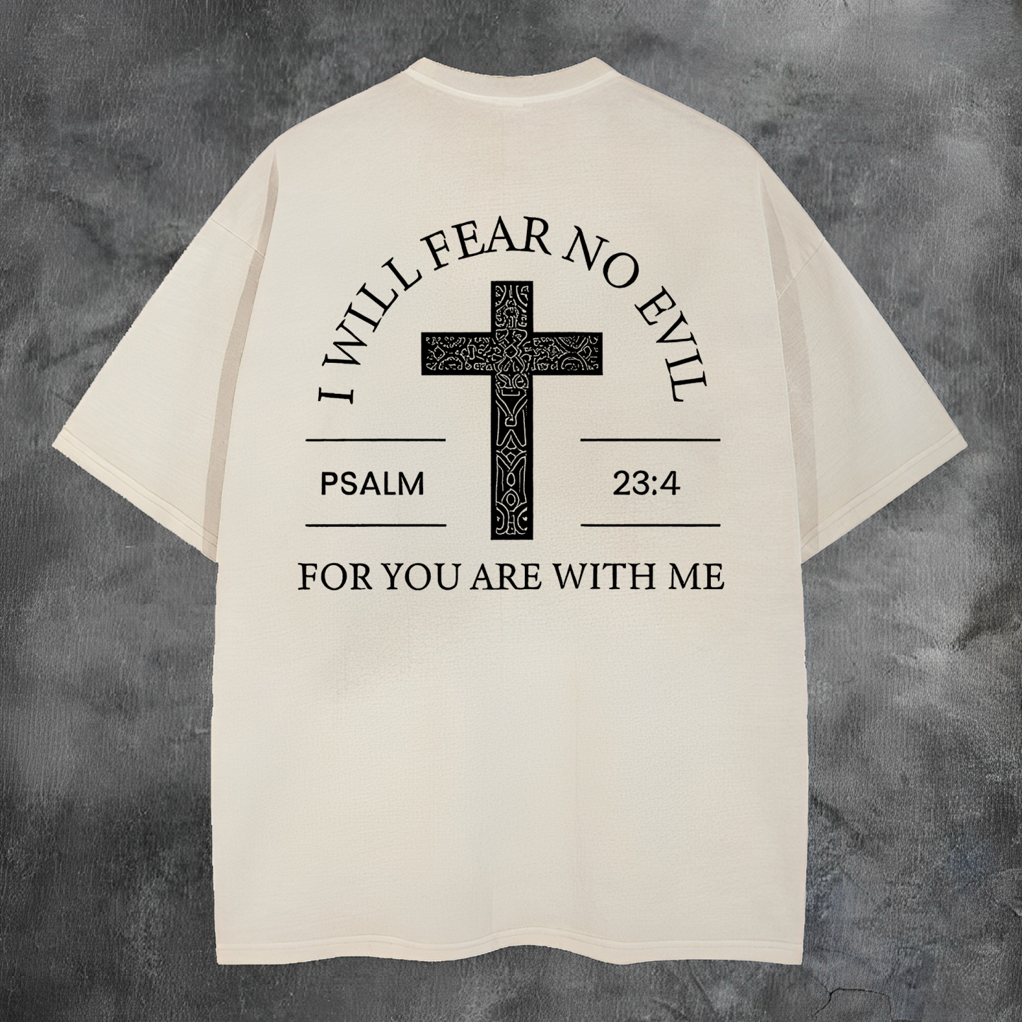 I Will Fear No Evil Printed Men's Washed Tee-Coordom