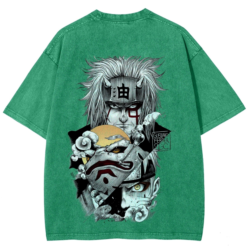 Naruto Unisex Fit Washed T-Shirt 2508017672-Coordom