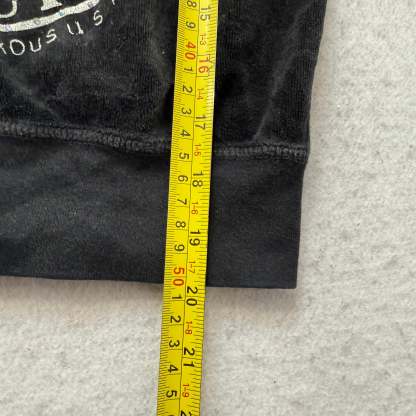 Vintage Juicy Couture Women's Black Velour Full Zip Cropped Hoodie Logo Size S-Coordom
