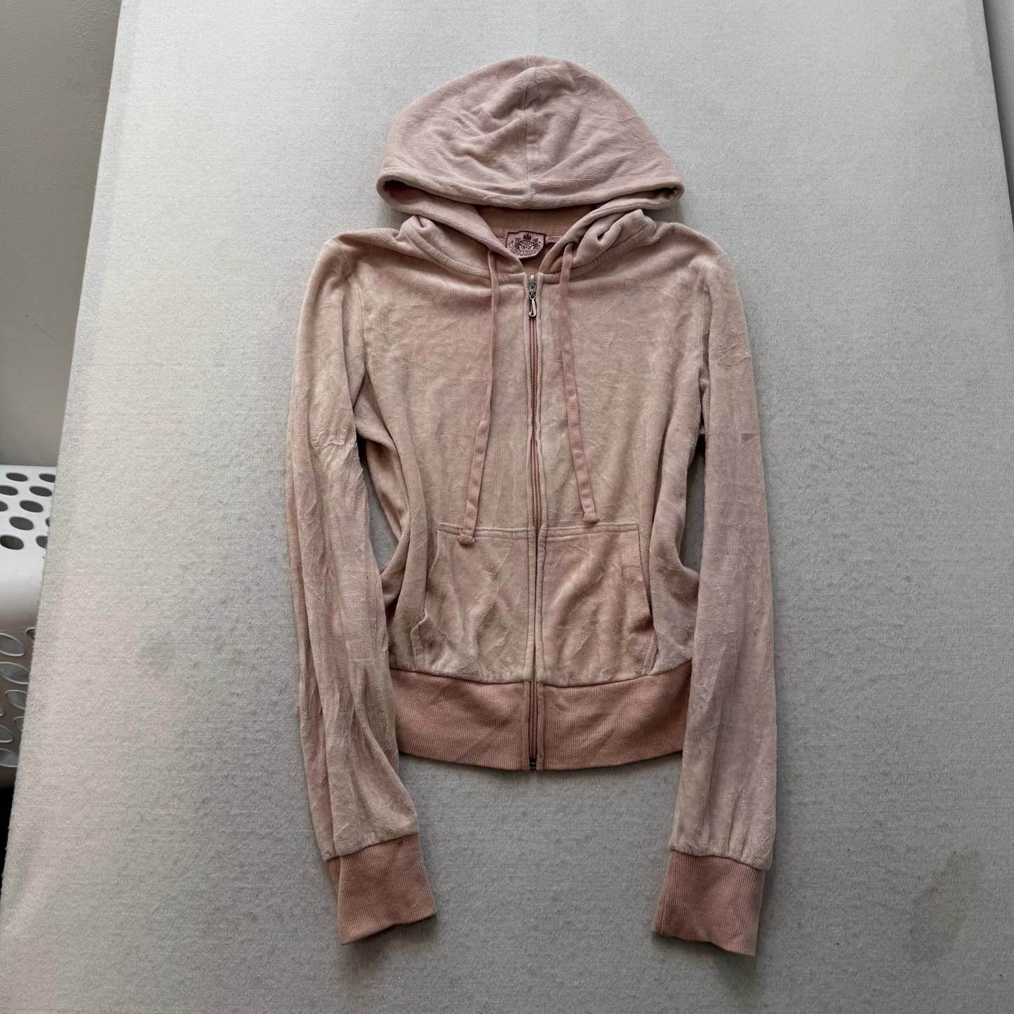 Juicy Couture Womens Dusty Rose Tracksuit Set Zip Up Hoodie & Flared Pant Size S-Coordom