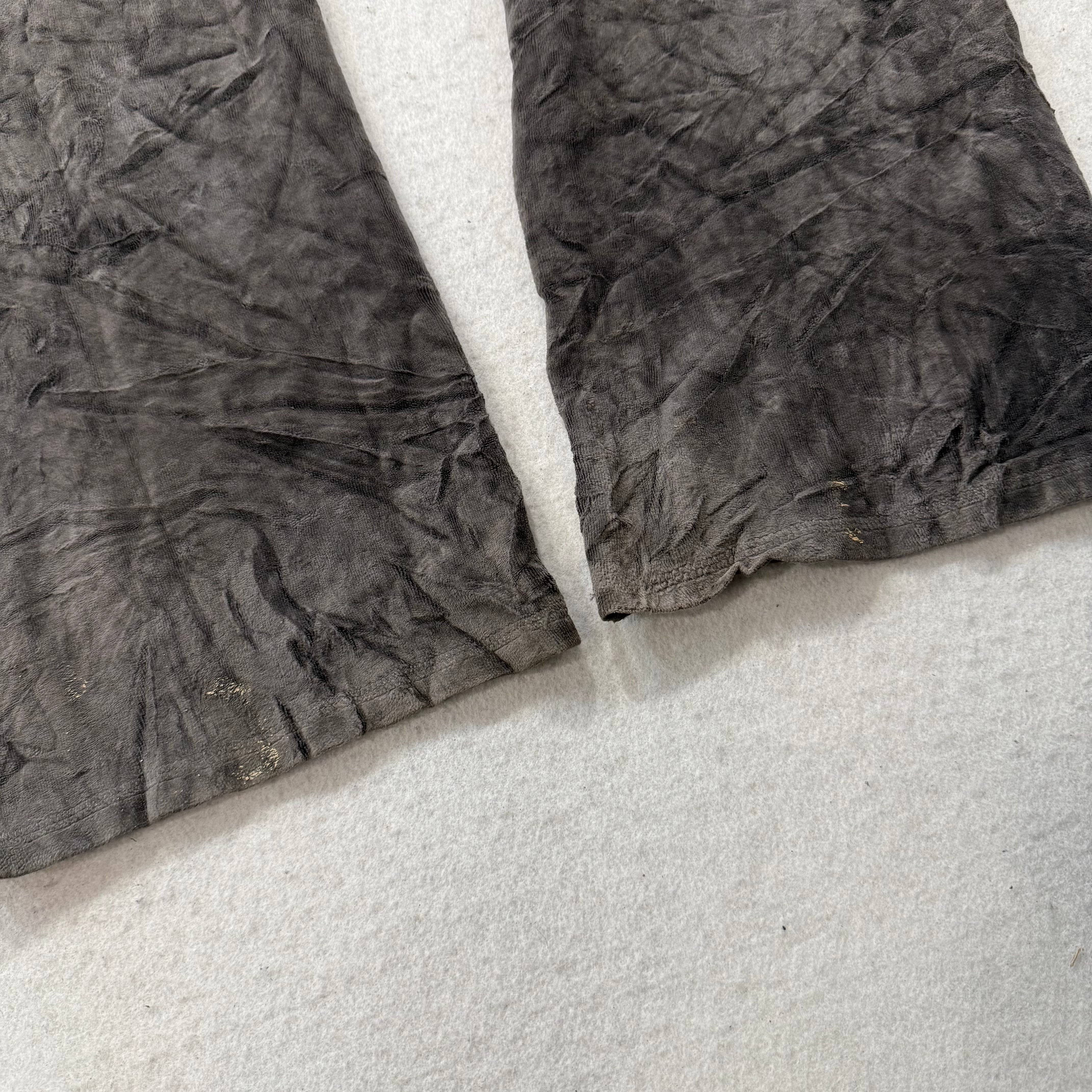 Vintage Juicy Couture Women's Dark Gray Velour Flared Track Pant Logo Y2K Size S-Coordom