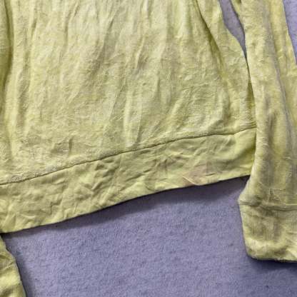 Juicy Couture Women's Yellow Terry Cloth Zip-Up Hoodie Long Sleeve Casual Size L-Coordom