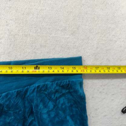 Vintage Juicy Couture Women Dark Teal Velour Flared Track Pant Loungewear Size L-Coordom