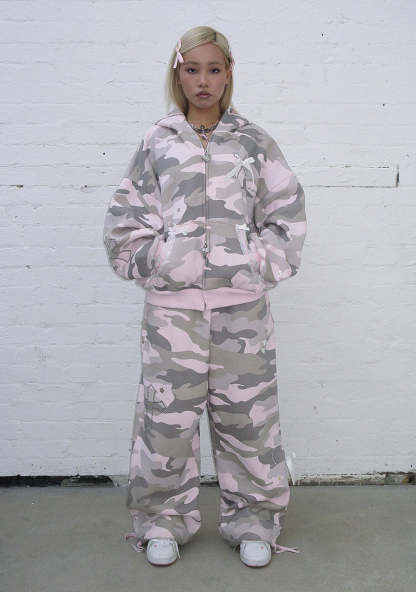 WHISPER OVERSIZED SWEATPANTS PASTEL CAMO-Coordom