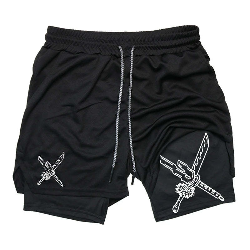 Double Sword Gym Shorts-Coordom