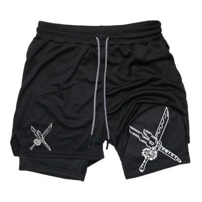 Double Sword Gym Shorts-Coordom