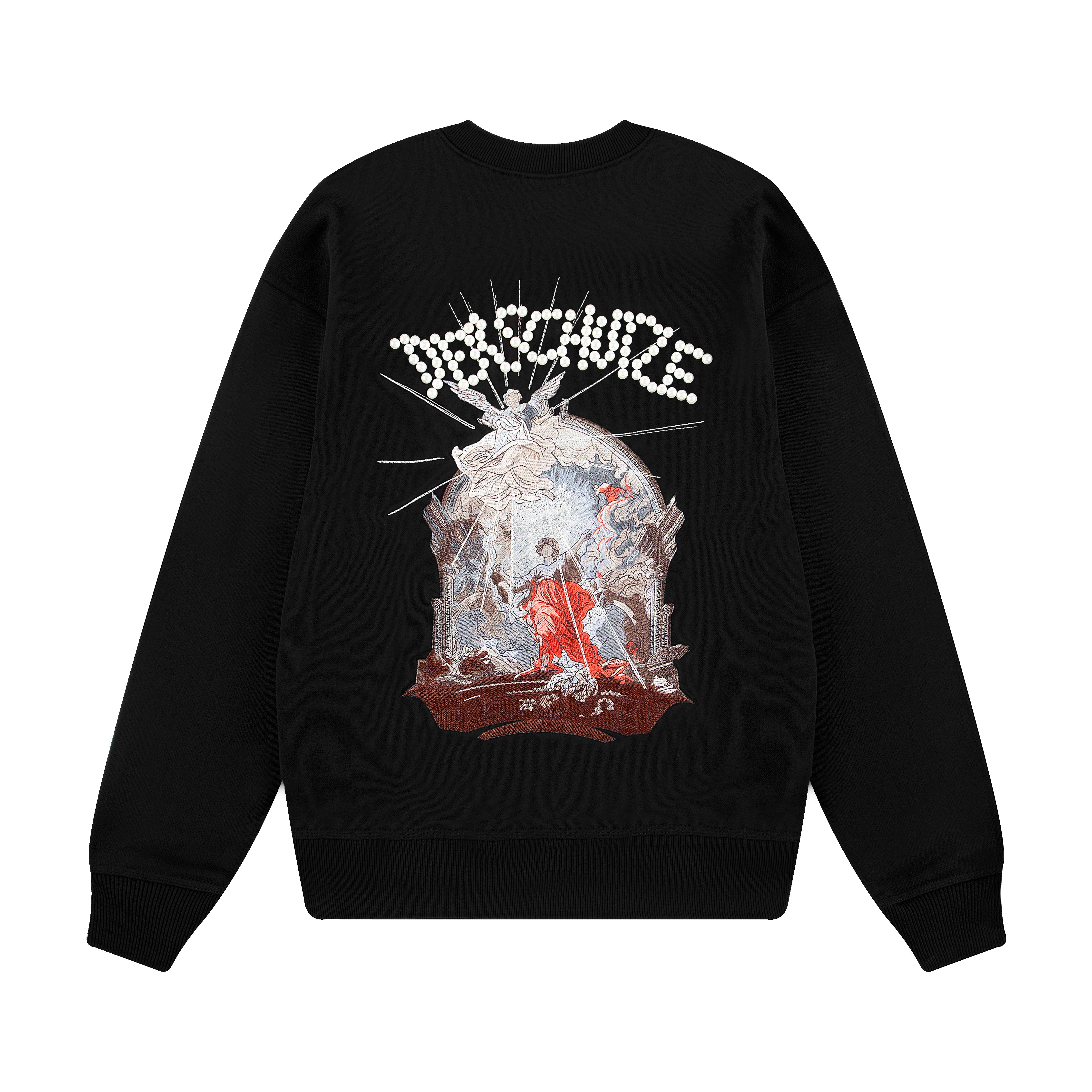 "awakening" Crewneck black 02-Coordom