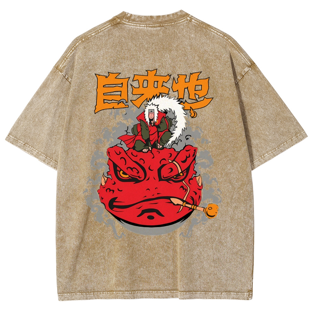 JIRAIYA Washed T-Shirt-Coordom