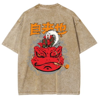 JIRAIYA Washed T-Shirt-Coordom