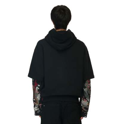"yakuza" double sleeve Hoodie-Coordom