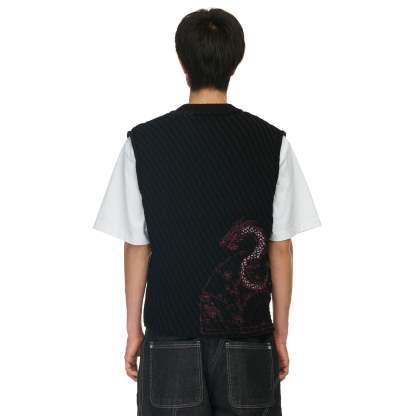"yakuza" Knit vest-Coordom