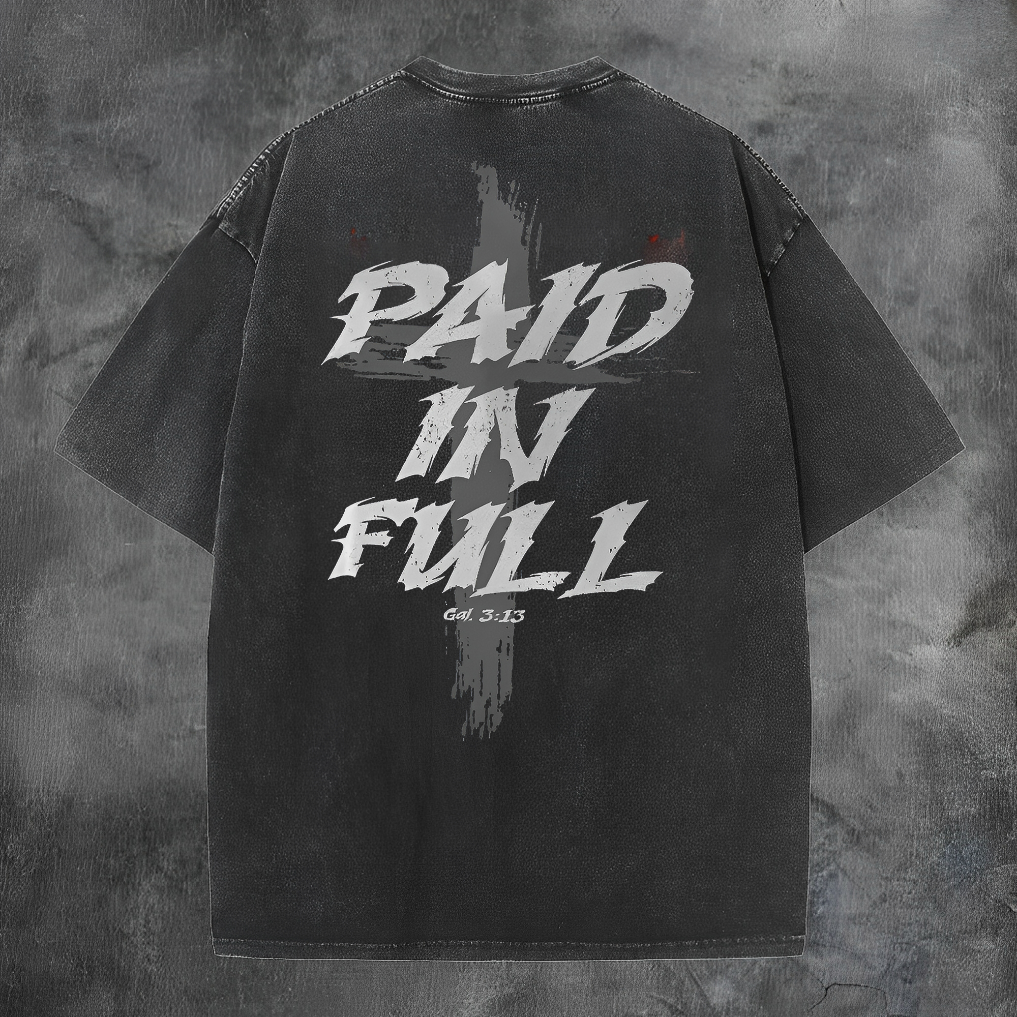 Paid In Full Printed Men's Washed Tee-Coordom